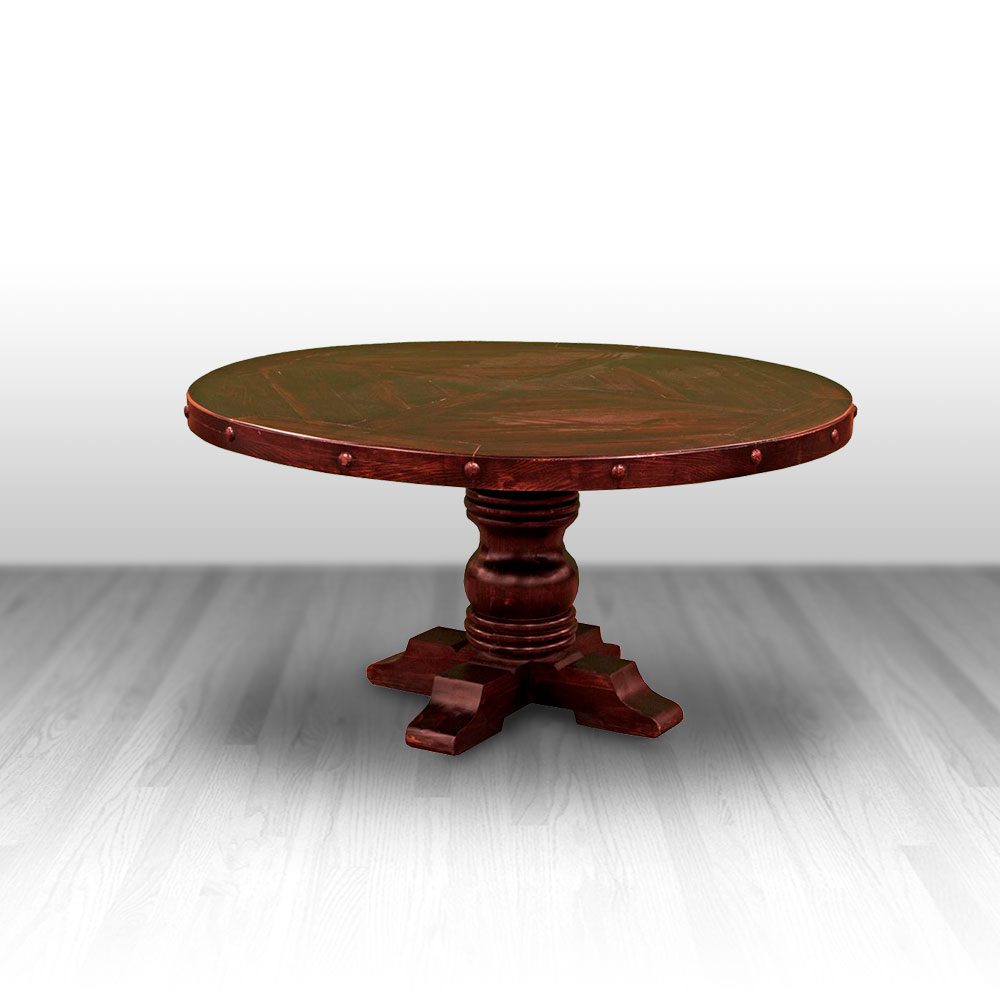 cwf-dining-tables-tableround1 - Ranch & Co Interiors cowhide western furniture 60" Laguna Round Table