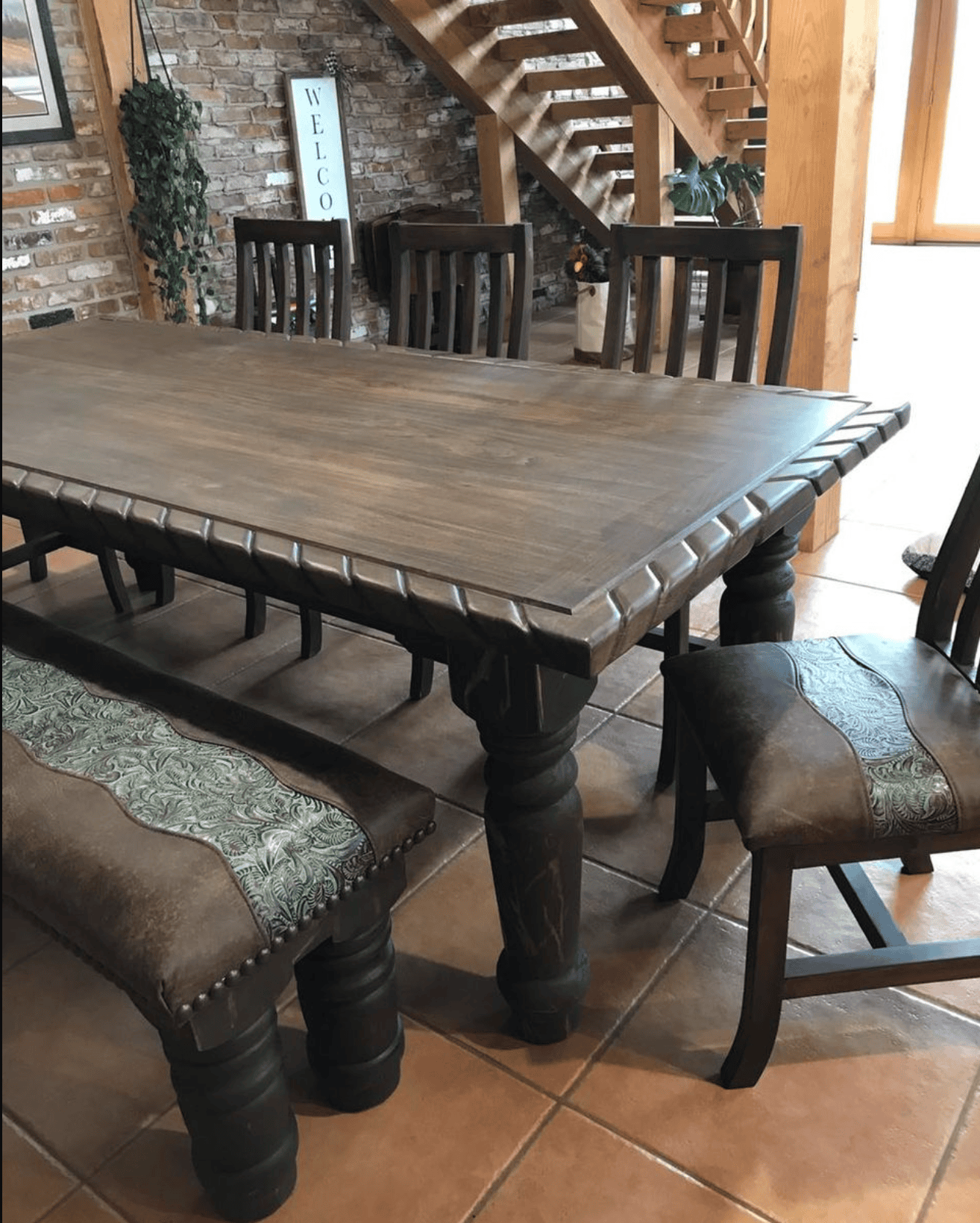 The Waco Dining Set with Rope 1 - Ranch & Co Interiors