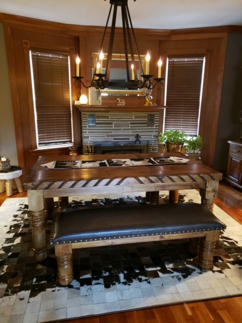 Waco dining set with double benches 3 - Ranch & Co Interiors