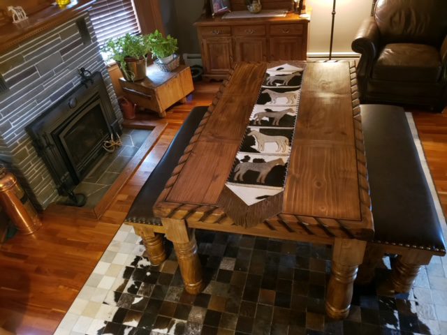Waco dining set with double benches 4 - Ranch & Co Interiors