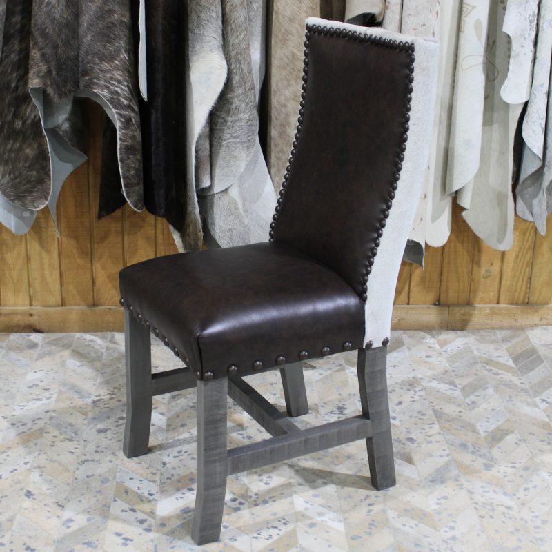 Waco DiningLeather hide back - Ranch & Co Interiors