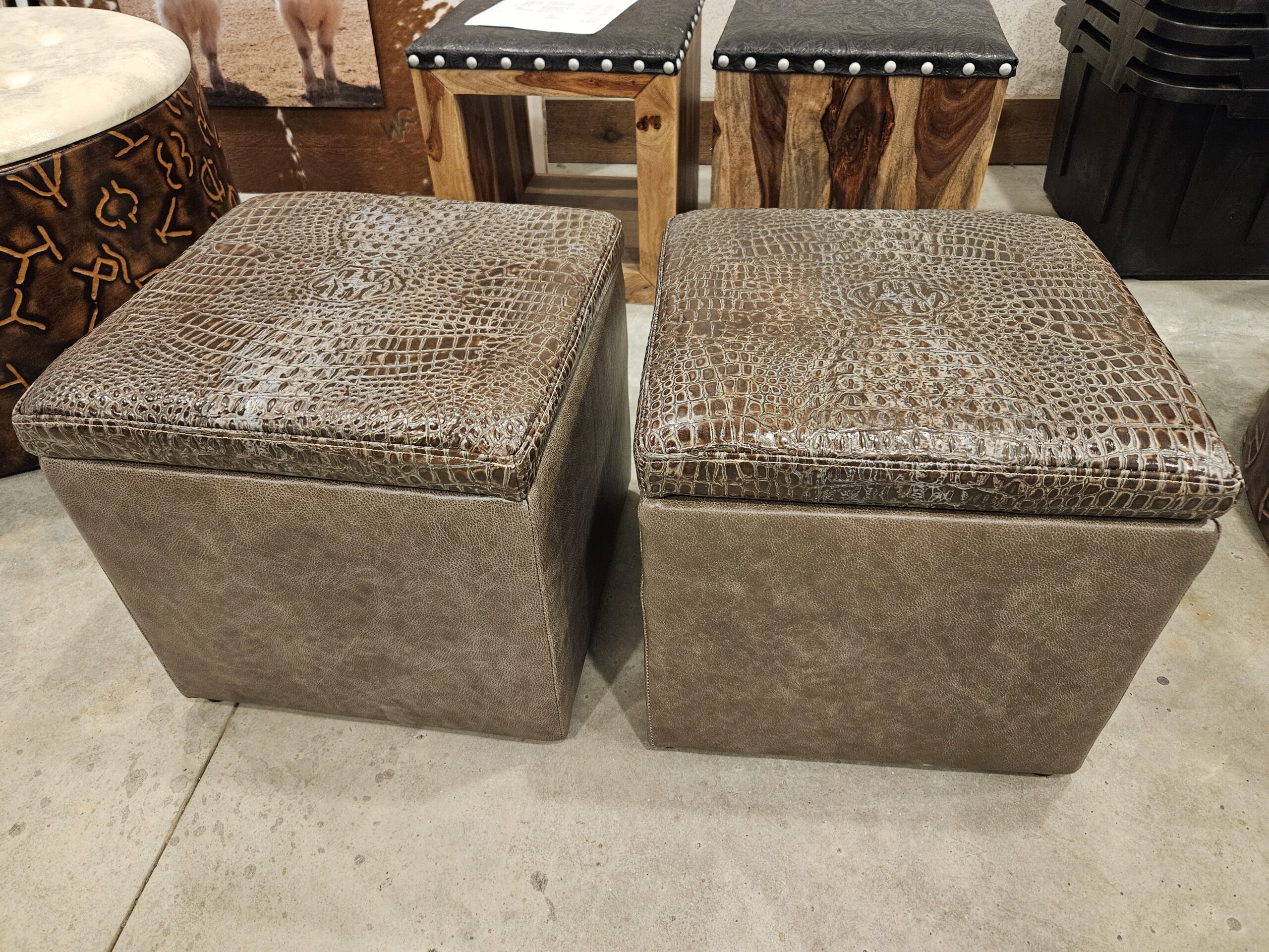 The Bandera Square Ottoman - Ranch & Co Interiors