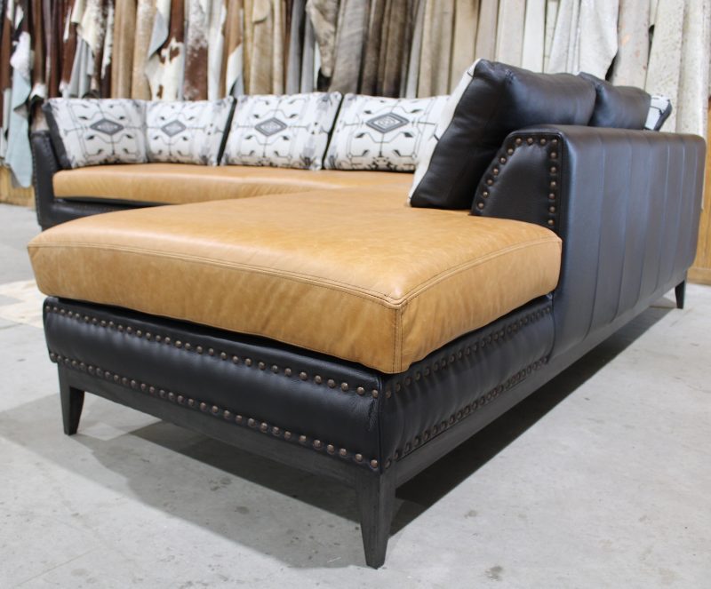 Mesquite Sofa Chaise Sectionalfront - Ranch & Co Interiors